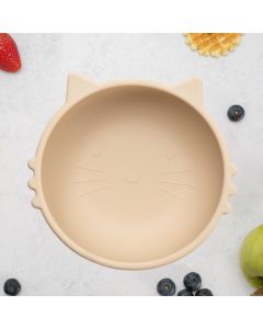 Bol din silicon, AppeKids, Kitty I - Bubble Beige