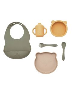 Set diversificare bebelusi 7 piese Olmitos Bear yellow