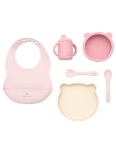 Set diversificare bebelusi 7 piese Olmitos Bear pink