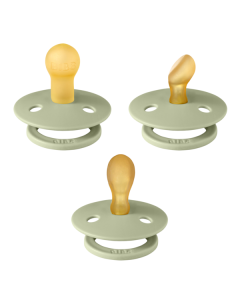 BIBS - Set 3 suzete Colour Latex, tetina rotunda, simetrica & anatomica 0 luni +