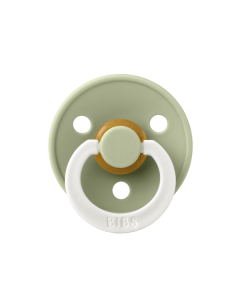 BIBS - Suzeta fosforescenta Colour Glow Latex, tetina rotunda, 6 luni +