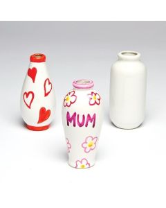 Minivaze din portelan de decorat - Baker Ross