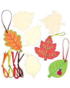 Frunze din lemn de decorat - Baker Ross