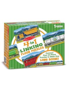 Set puzzle podea conectabile Trenuri Melissa and Doug