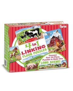 Set puzzle podea conectabile Ferma Melissa and Doug