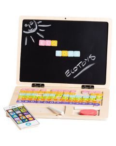 Laptop educational din lemn G068 Ecotoys