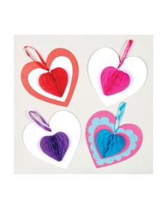 Inimioare fagure decorative Baker Ross