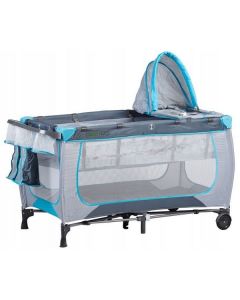 Patut pliabil accesorizat Ecotoys - Gri