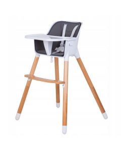 Scaun de masa 2 in 1 Ecotoys DBC01 - Gri cu Natur