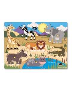Puzzle din lemn Animalele safari