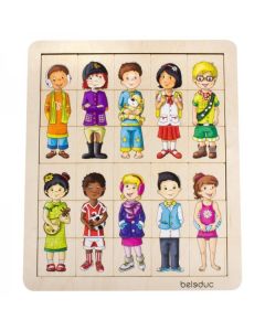 Puzzle amesteca si potriveste Copiii lumii - Beleduc