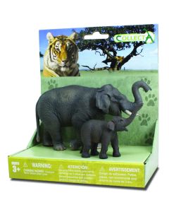 Set 2 Figurine Elefant Asiatic cu pui Collecta