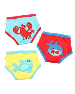 Set 3 Chilotei Antrenament, Zoocchini, Baiat, 2-3 ani, 100% Bumbac Organic, Ocean Pals