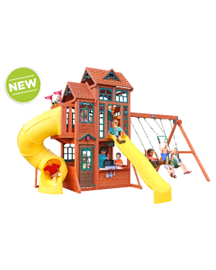 Complex de joaca din lemn Canyon Ridge Kidkraft