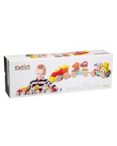 Jucarie Din Lemn, Cubika, "Trenulet Cu Masinute" 