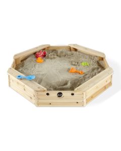 Cutie De Nisip Hexagonala Din Lemn Treasure Beach 116x116 Plum