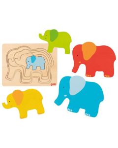 Puzzle stratificat Elefantii