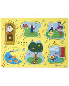 Puzzle de lemn cu sunete Cantecele copilariei Melissa & Doug