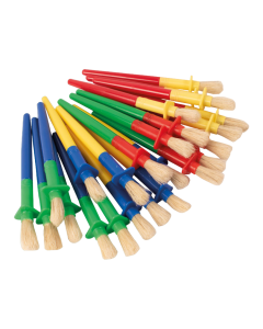 Set 24 de pensule groase, maner cu protectie, pentru copii mici