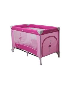 Patut pliabil cu un nivel Coto Baby Samba Pink