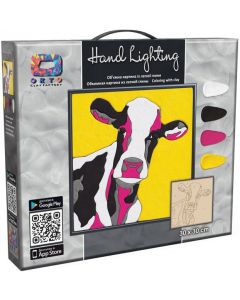 Set pictura 3D cu argila usoara, 30*30cm - COW