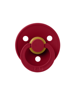BIBS - Suzeta Colour Latex, tetina rotunda, 6 luni +-Ruby