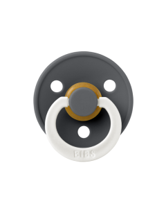 BIBS - Suzeta fosforescenta Colour Glow Latex, tetina rotunda, 6 luni +-Iron