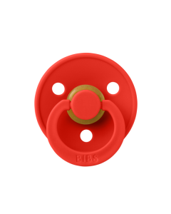 BIBS - Suzeta Colour Latex, tetina rotunda, 0 luni +-Candy Apple