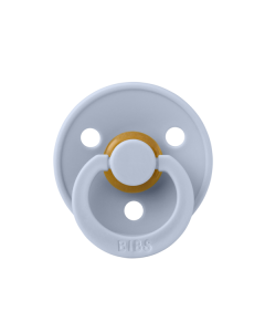 BIBS - Suzeta Colour Latex, tetina rotunda, 6 luni +-Dusty Blue
