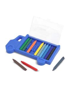 Set creioane colorate triunghiulare Truck Melissa and Doug 12 buc