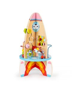 Racheta educationala din lemn 8 in 1 Ecotoys TL88037