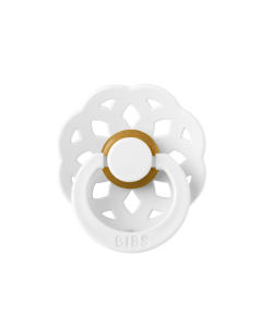 BIBS - Suzeta Boheme Latex, tetina rotunda, 6 luni +-White