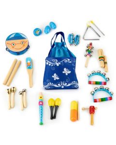 Set muzical din lemn cu 16 instrumente Ecotoys MK0700401
