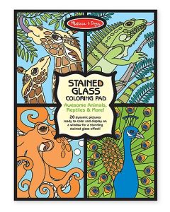 Set de colorat vitralii cu animale Melissa and Doug