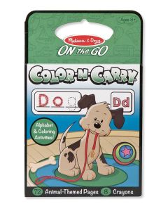 Carnet de colorat pentru calatorie Animale Litere si cuvinte Melissa and Doug