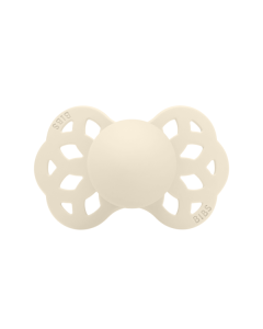 BIBS - Suzeta Infinity Silicon, tetina simetrica, 0 luni +-Ivory