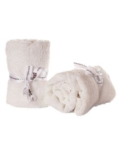 Set 2 prosoape bambus 60x60cm Alb XKKO