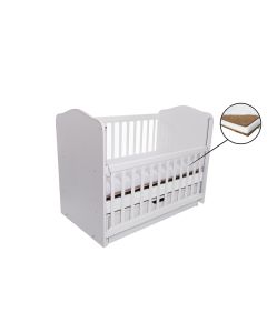 Patut VESSANTI Como Balansoar culisant - Alb + Saltea Cocos 10 cm