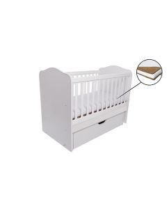 Patut VESSANTI Como Balansoar - Alb + Saltea Cocos 10 cm