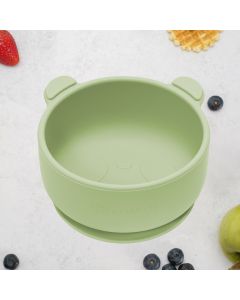 Bol din silicon cu ventuza, AppeKids, The Little Bear - Raw Green
