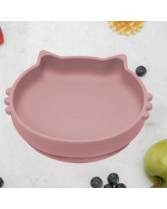 Bol din silicon, AppeKids, Kitty II - Old Rose