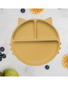 Farfurie compartimentata din silicon cu ventuza, AppeKids - Kitty - Honey