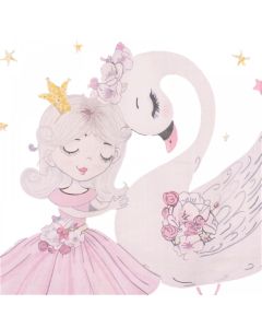 Scutec muselina Swan bumbac 120x120 cm SeviBebe