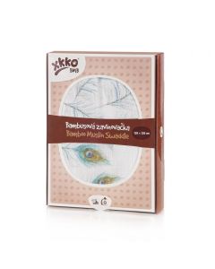 Muselina din bambus 120x120cm Peacock Feathers XKKO