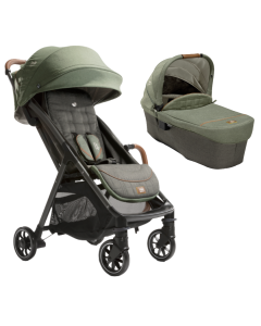 Joie - Carucior pentru copii ultracompact 2 in 1 Parcel, nastere - 22 kg, Signature Pine (Carucior Parcel Pine + Landou Ramble XL Pine)