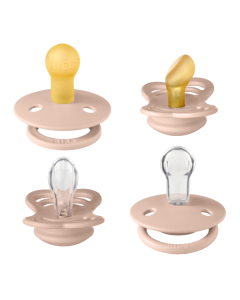 BIBS - Set 4 suzete Try-it collection 0 luni +-Blush