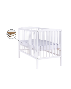 Patut Drewex Clasico - Alb + Saltea Cocos 8 Cm