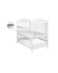 Patut Drewex Hippo culisant - Alb + Saltea Cocos 12 cm