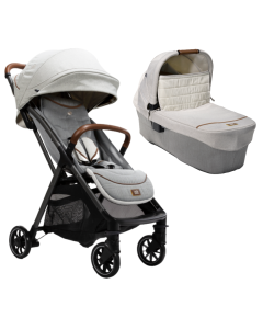 Joie - Carucior pentru copii ultracompact 2 in 1 Parcel, nastere - 22 kg, Signature Oyster (Carucior Parcel Pine + Landou Ramble XL Oyster)
