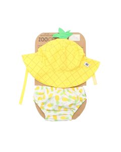 Set Chilotel De Baie Si Palarie, Marimea L, UPF 50+, Zoocchini, Ananas